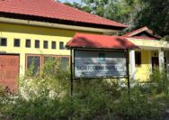 Nampak gedung BKD dan Badan Diklat Gorontalo terbengkalai
